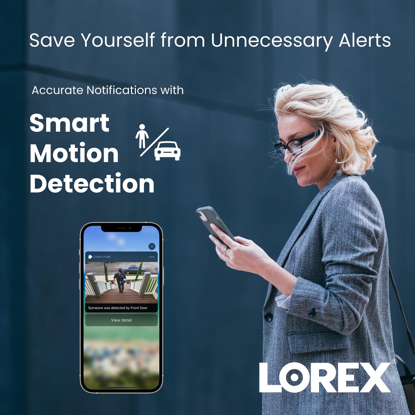 Lorex Indoor/Outdoor 4K Ultra HD Smart Deterrence CVI Wired Add-On Bullet Security Camera | Color & IR Night Vision | Dual Warning LED Lights | Siren