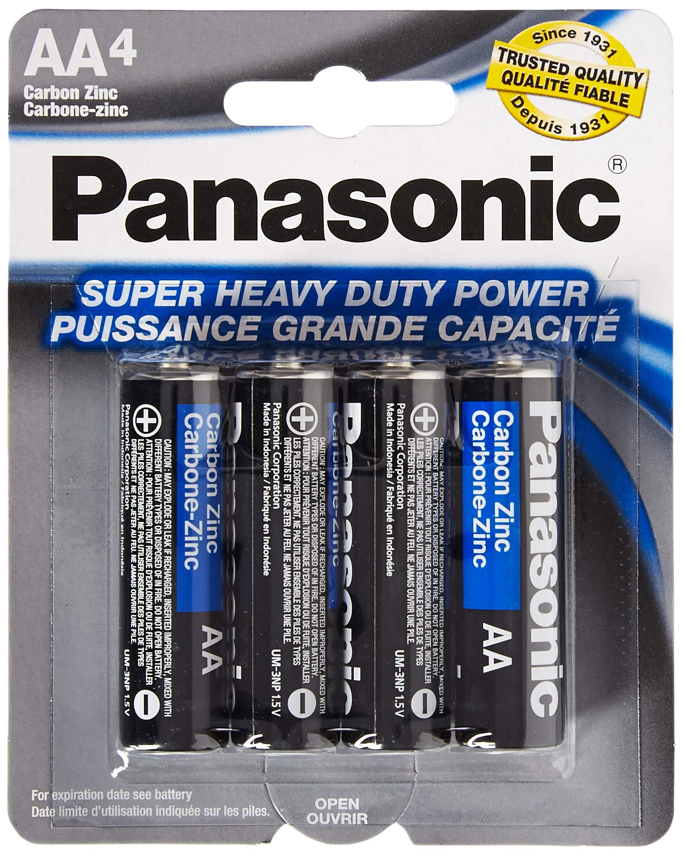Panasonic jghv 48 Pack Super Heavy Duty AA Batteries Retail Packaging