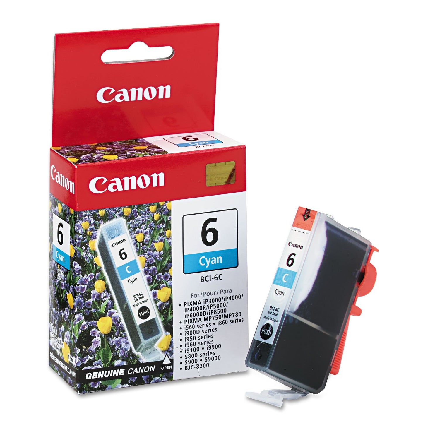 Canon BCI6C (BCI-6) Ink Cartridge, Cyan - in Retail Packaging