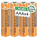 OSIM 4Pack HHR-4DPA NI-MH AAA Rechargeable Batteries 1.2V 700mah AAA NiMH Rechargeable Batteries for Cordless Phones, Remote Controls, Electronics