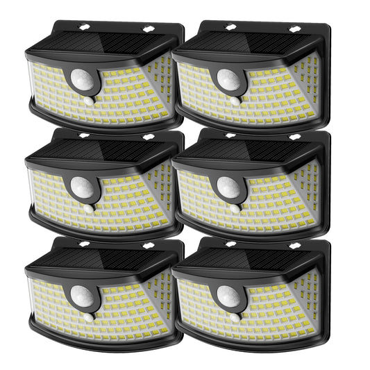 Aootek New Solar Motion Sensor Lights 120 LEDs with Lights Reflector,270° Wide Angle, IP65 Waterproof, Step Lights for Front Door, Yard, Garage, Deck