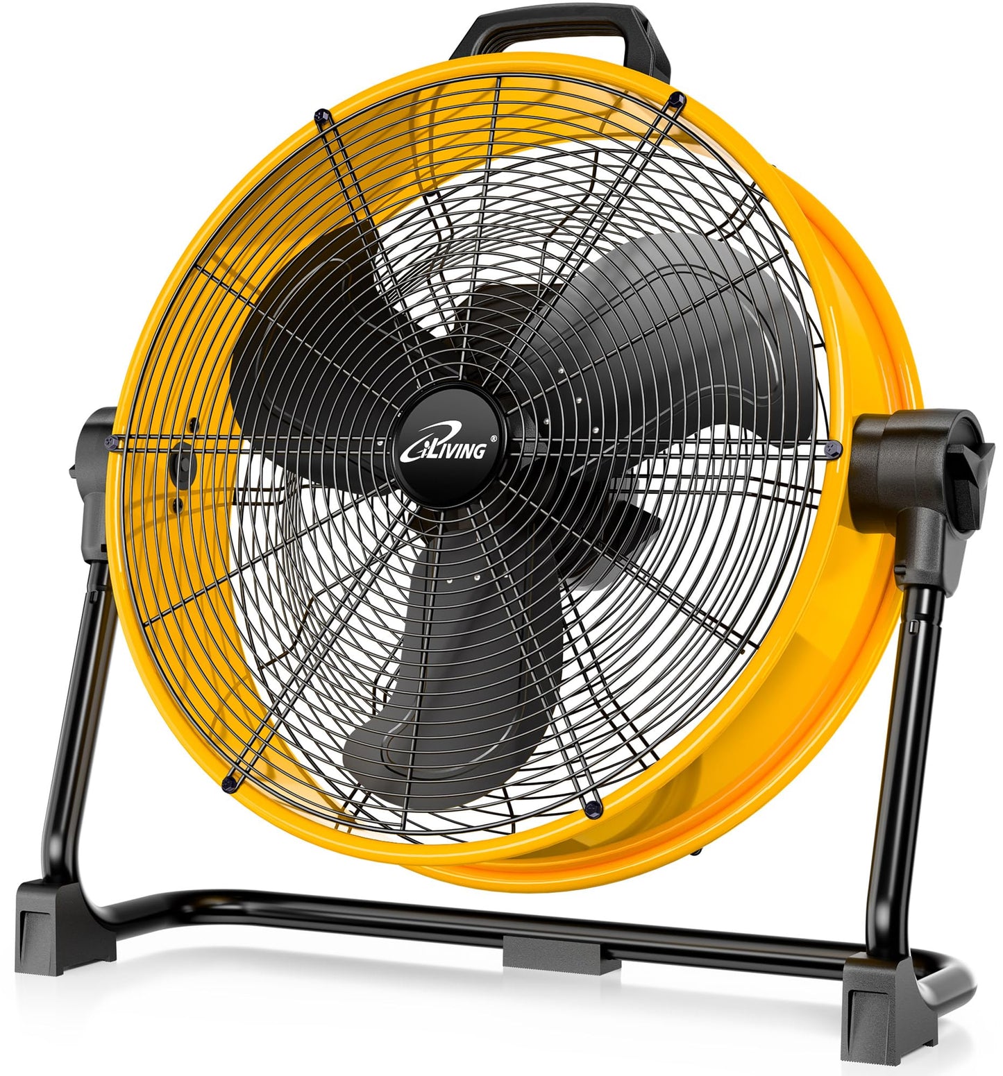 iLIVING 20 Inches 5703 CFM Heavy Duty High Velocity Barrel Floor Drum Fan With DC Brushless Motor,Stepless Speed Adjustment for Workshop, Garage