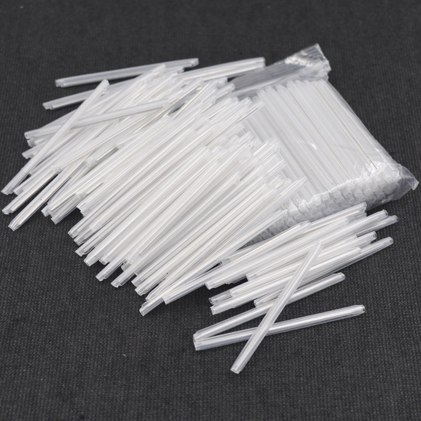 Hagietek Fiber Optic Fusion Splice Protection Sleeve Clear for Single Fiber OD2.4mm 60mm After Shrinking- 100PCS