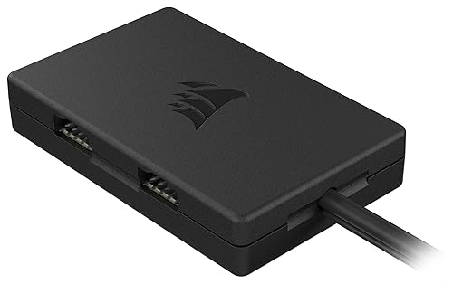 Corsair Internal 4-Port USB 2.0 Hub - 4X 9-Pin USB 2.0 Ports - Easy Magnetic Installation - Compatible with Most Intel® and AMD® Motherboards - Black