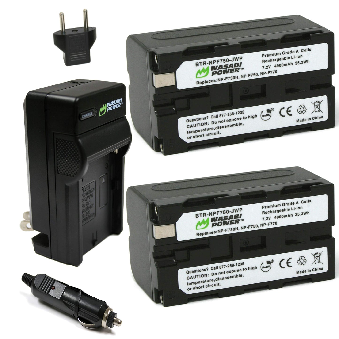 Wasabi Power Battery for Sony NP-F730, NP-F750, NP-F760, NP-F770 (4900mAh) and Sony DCR-VX2100, DSR-PD150, DSR-PD170, FDR-AX1, HDR-AX2000, HDR-FX1