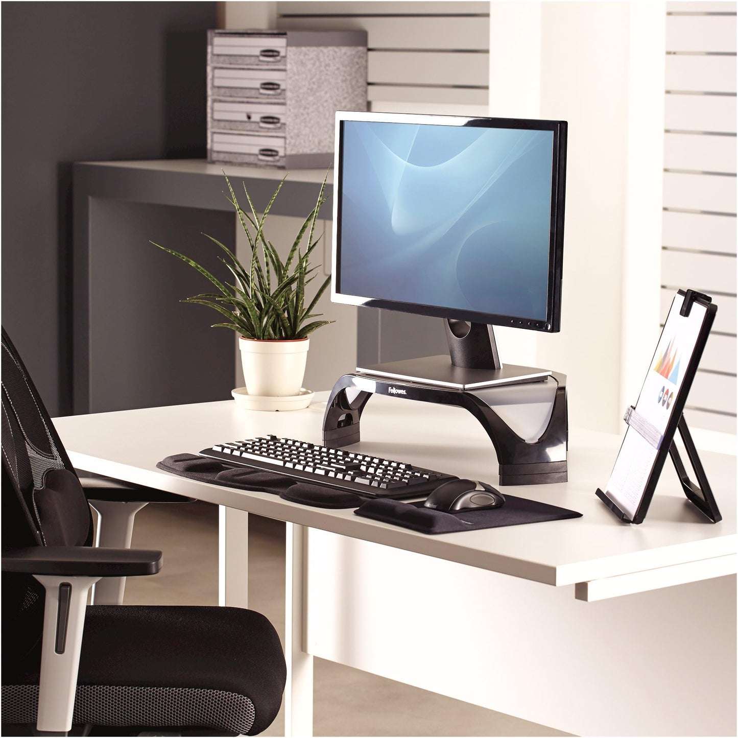 Fellowes Smart Suites Corner Monitor Riser (8020101)