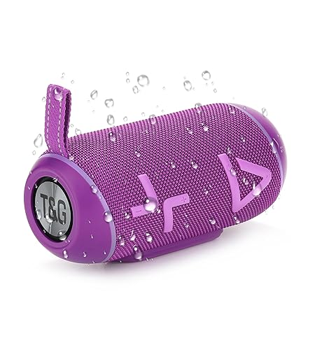 Bluetooth Speaker with Stereo Sound, Wireless Portable Speakers with RGB lights, IPX6 Waterproof, 24H Playtime, TWS Pairing, BT5.3/TF-Card, for Party