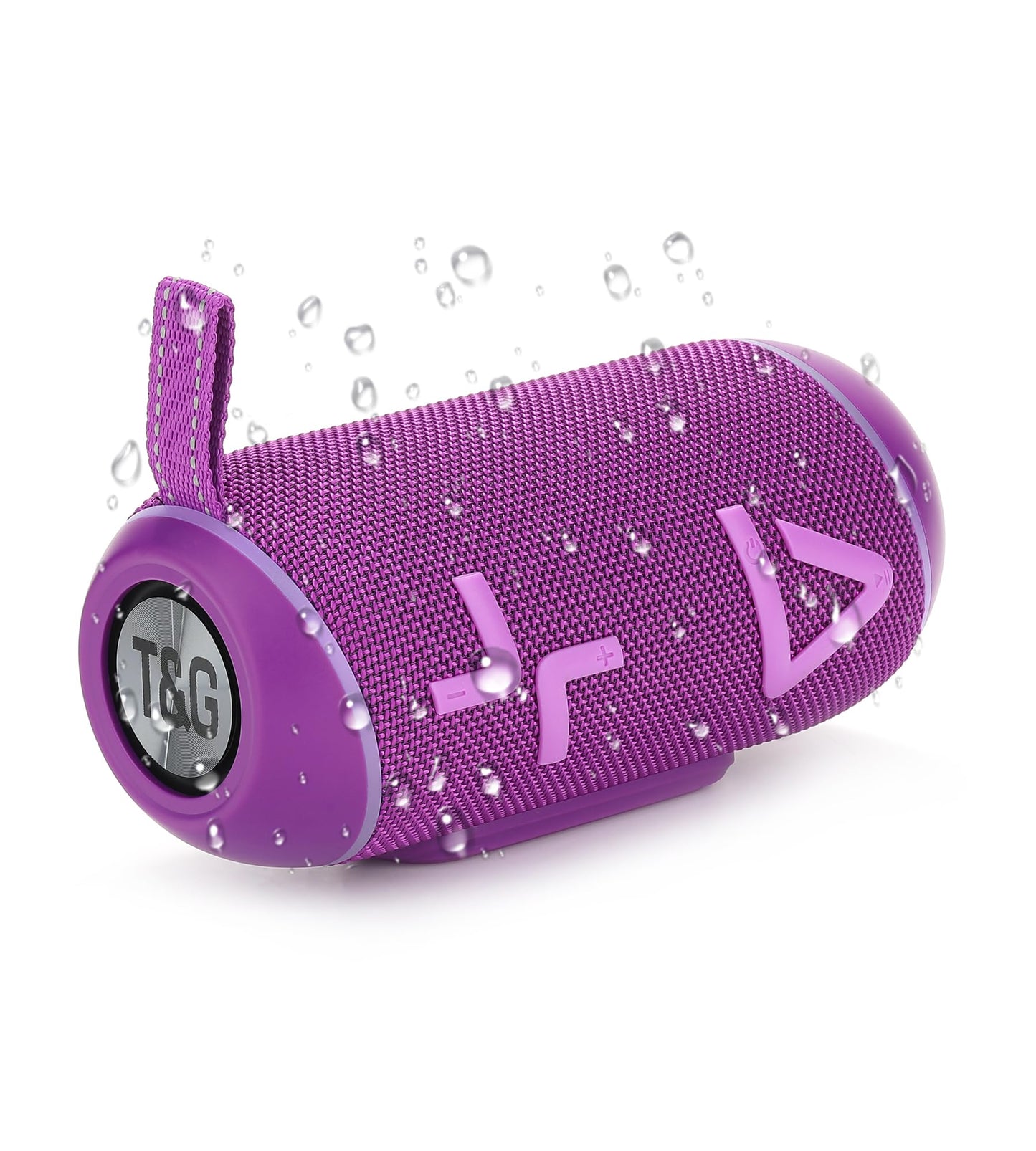 Bluetooth Speaker with Stereo Sound, Wireless Portable Speakers with RGB lights, IPX6 Waterproof, 24H Playtime, TWS Pairing, BT5.3/TF-Card, for Party