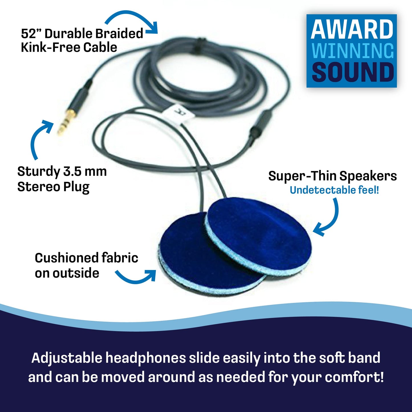 CozyPhones Over The Ear Headband Headphones - Kids Headphones Volume Limited with Thin Speakers & Super Soft Fleece Headband - Ivory Panda
