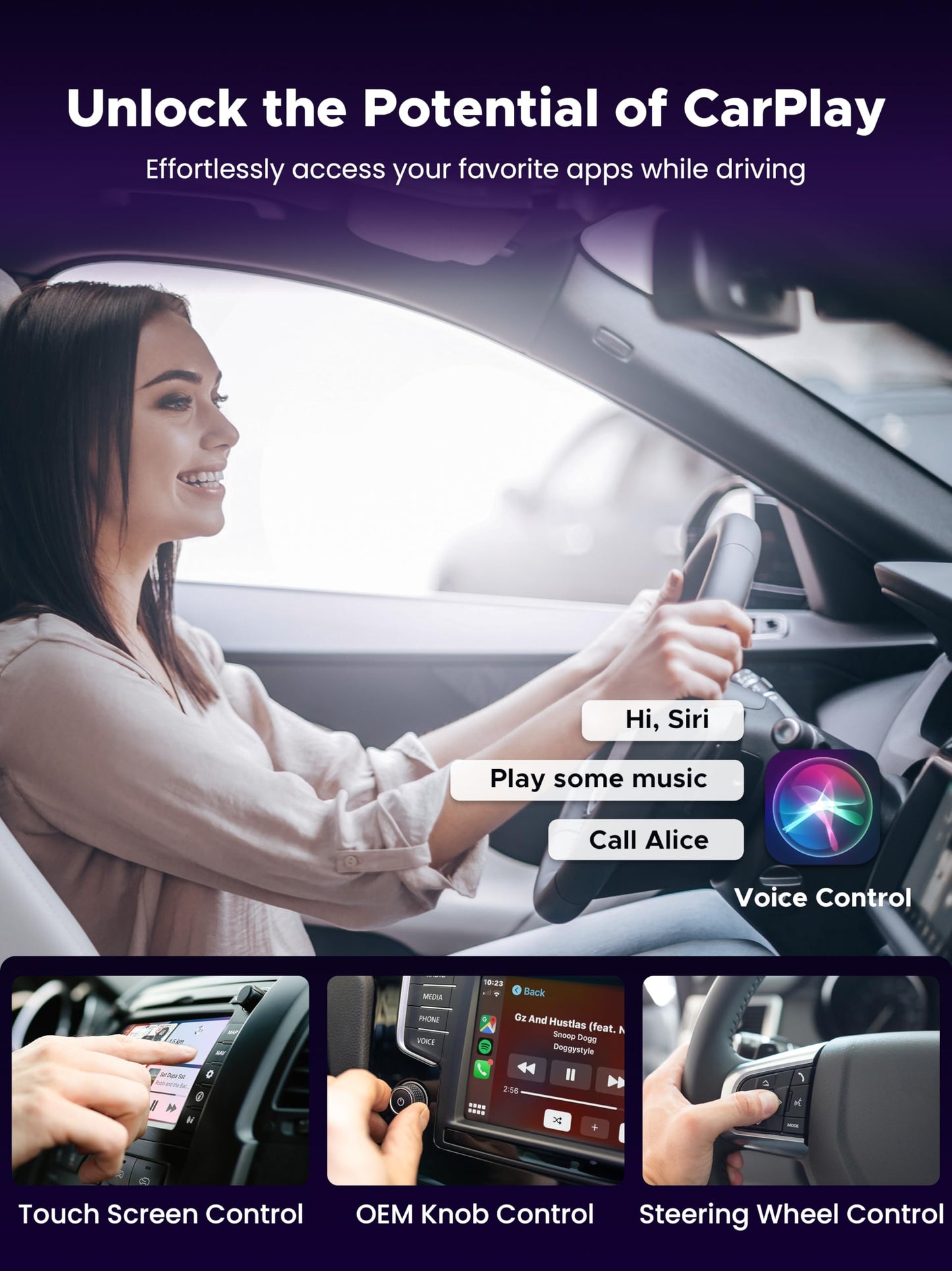 2-in-1 Wireless CarPlay Adapter & Car TV Mate Pro 2026 [Metal & Glass Case] Convert Wired to Wireless Car Play with HDMI Input for TV Stick, Screen