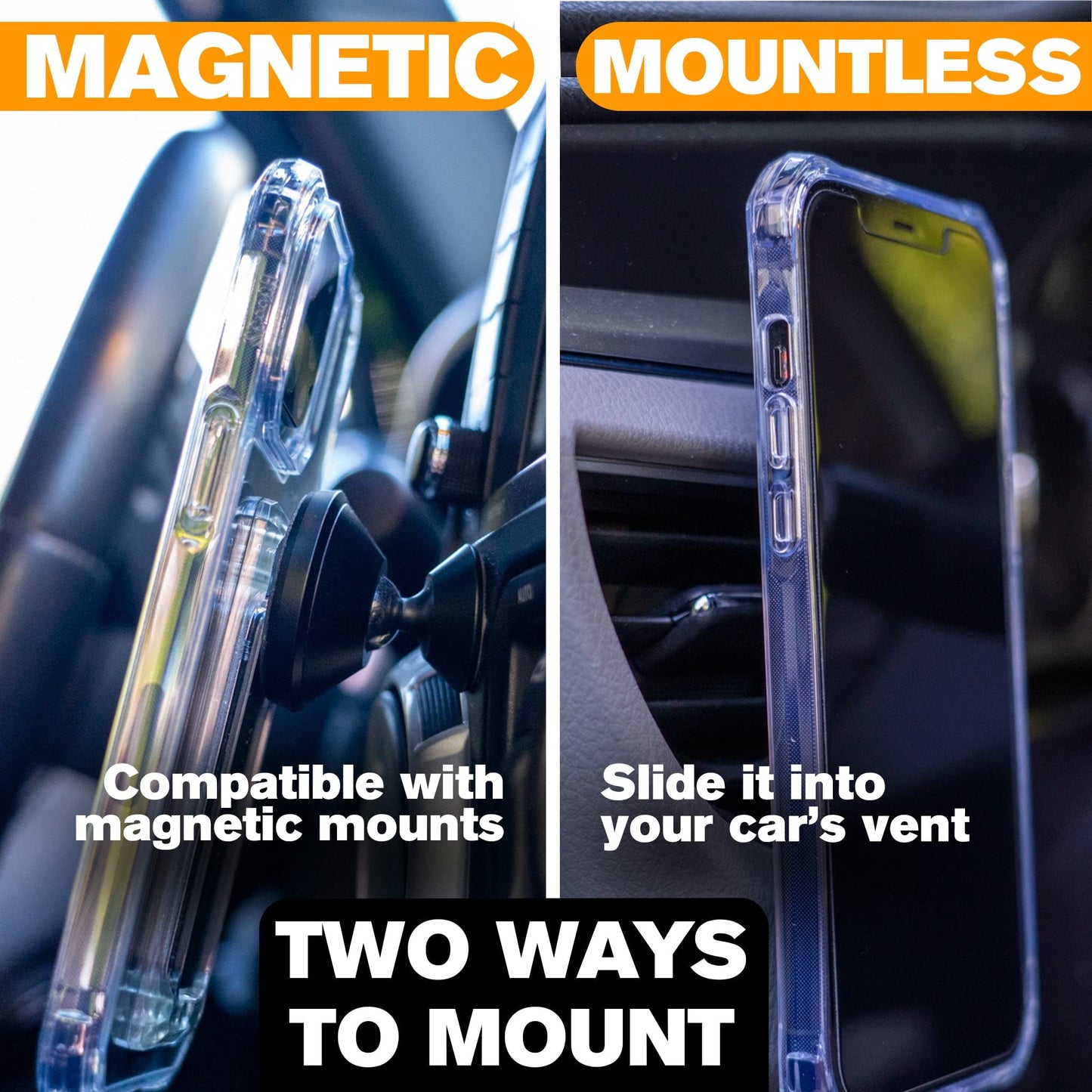 Scooch Wingback | Snap Out Phone Grip, Stand, and Car Mount for Smartphones [Two-Way Stand] Compatible with Any Smartphone and Most Cases, Works