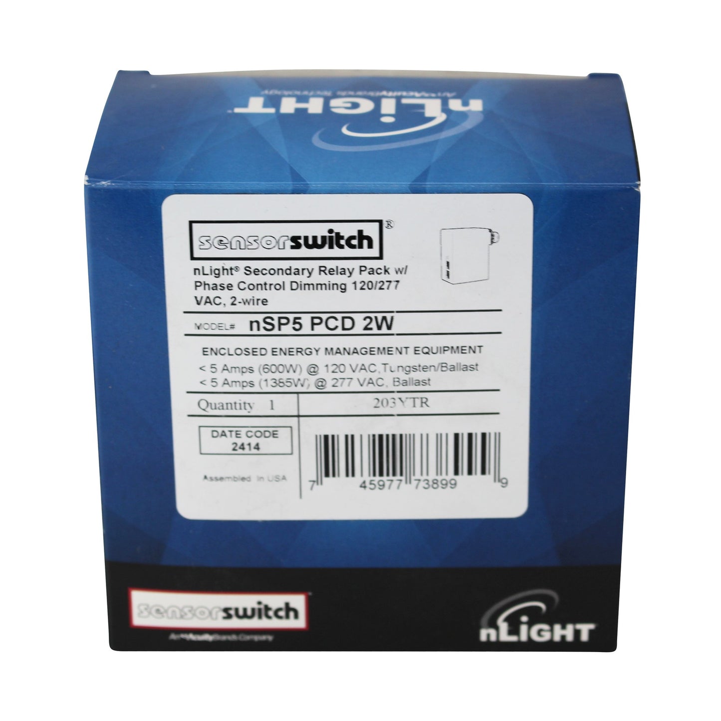 Sensor Switch nSP5-PCD-2w nLight Secondary Relay Pack Phase Control Dimming 120/277
