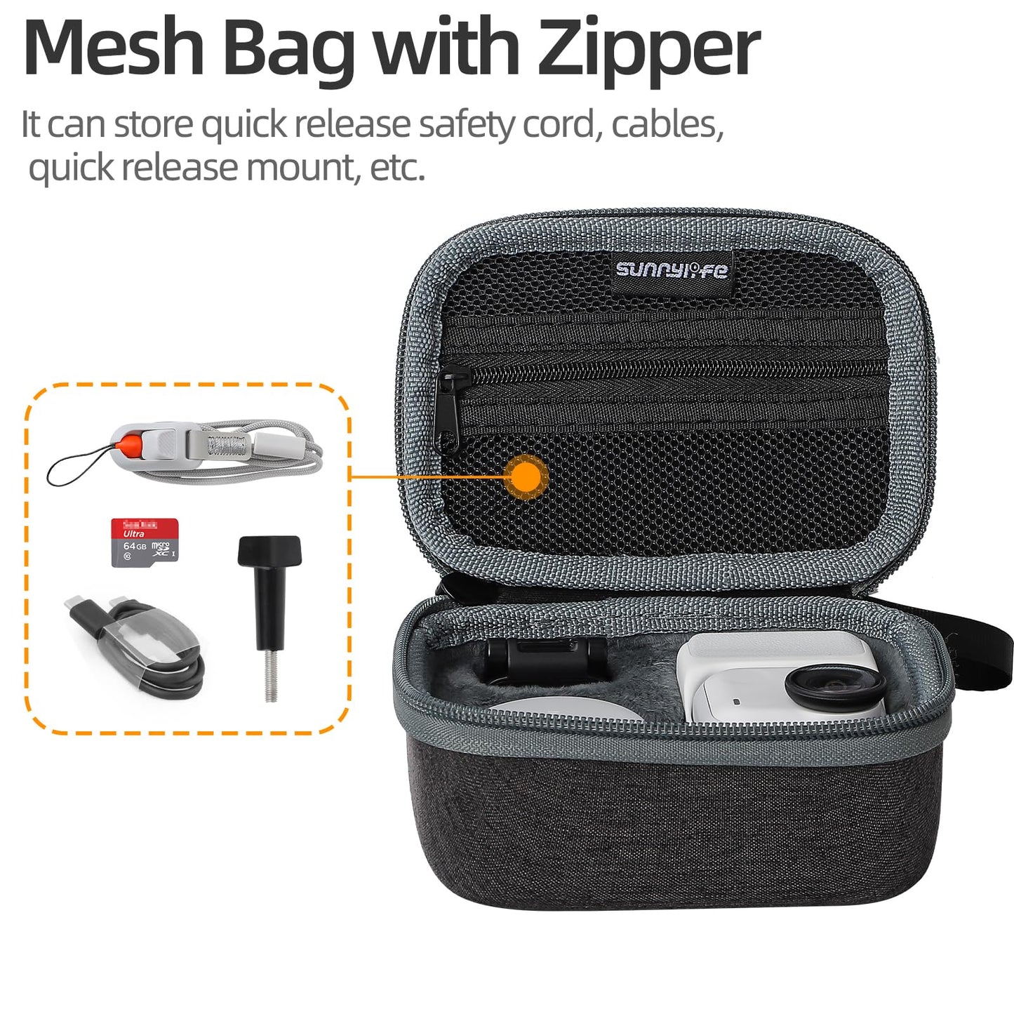 FSIDIWT Mini Carrying Case for Insta360 GO Ultra Accessories, Hard Shell Storage Bag Portable Travel Case for Insta360 GO Ultra Camera