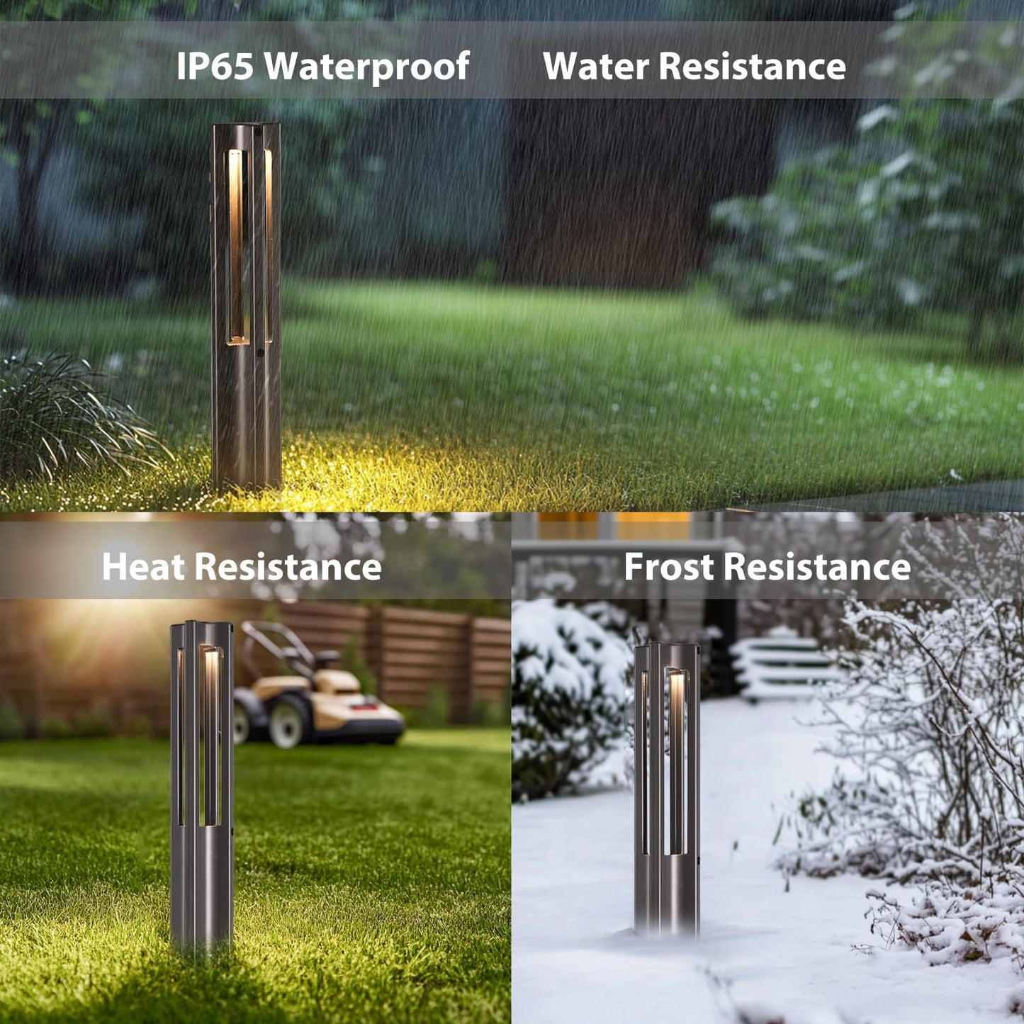 Energetic Low Voltage Landscape Lighting, IP65 Waterproof LED Pathway Lighting, Aluminum Outdoor Landscape Path Lights for Garden, 12-24V AC/DC