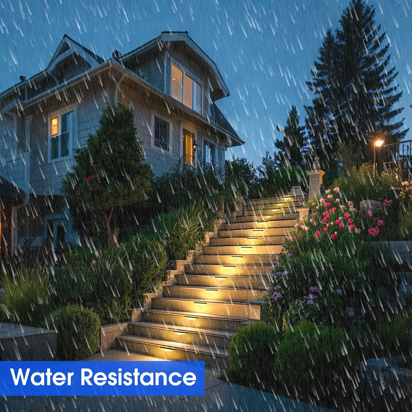 Energetic 7 Inch Retaining Wall Lights, Outdoor LED Step Lights, 4W Low Voltage Landscape Lighting, Waterproof Hardscape Lighting, 12V-24V AC/DC
