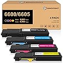 SINOPRINT 6600 6605 Toner Cartridge High Capacity use for 106R02225 106R02226 106R02227 106R02228 Toner Replacement for Xerox Phaser 6600 WorkCentre