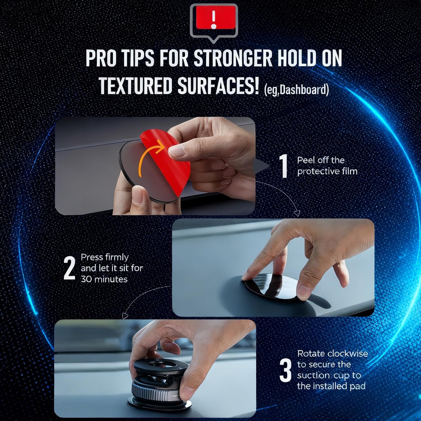 AntoFlash Vacuum Magnetic Car Phone Holder for Your Car, 360° Adjustable Car Phone Mount, Foldable Car Mount, for Magsafe Dashboard Car Bracket Stand