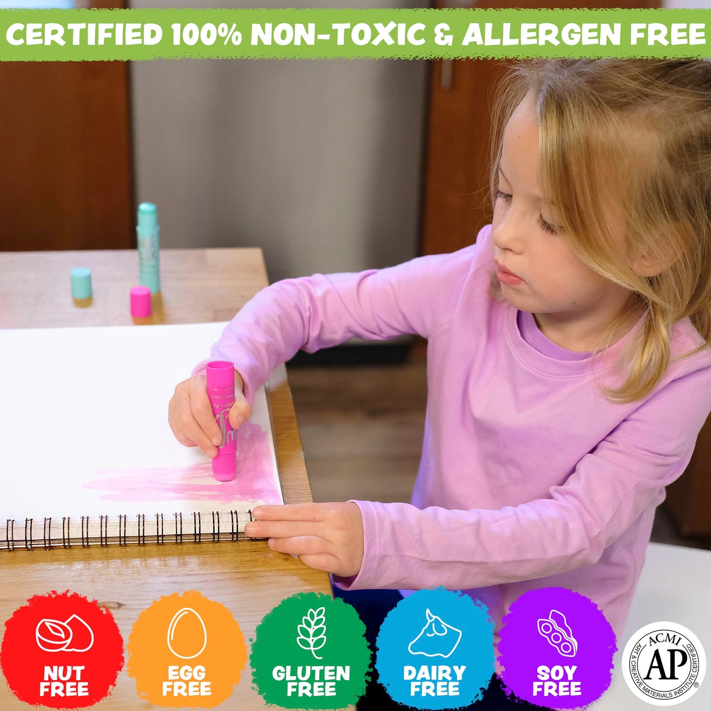 Kwik Stix Solid Tempera Paint Sticks, 12 Colors, Washable Paint Sticks for Kids, Super Quick Drying, Non-Toxic, Allergen Free, Comes in Classic…