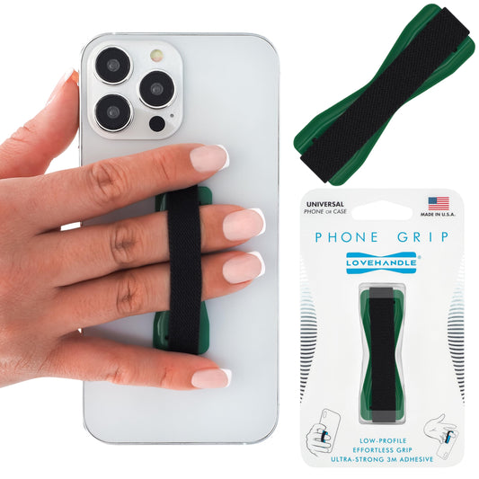Cell Phone Grip Love Handle - Holds Device with just a Finger - Ultra Slim Pocket Friendly LoveHandle Finger Grip for Phone Mini Tablet - Grip it