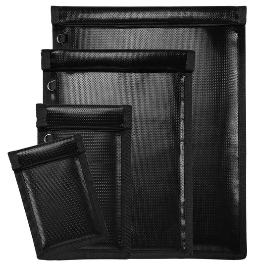 Bilhchi Faraday Bags, 4 Pack EMP Proof Cage, Pouch with Key Fob Protector for Phones, Small Tablets & Car Keys, RFID Signal Blocker Bag for Anti-Theft