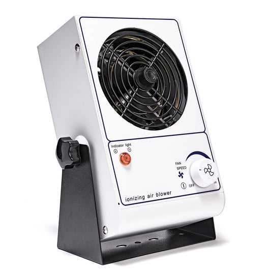 Ionizing Air Blower Fan Ion Anti-Static Elimination Discharge ESD Blower Fan 110V Ionizer Desktop Fan Eliminator