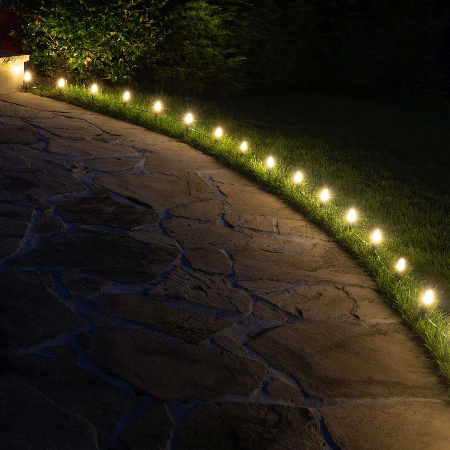 Wintergreen Lighting OptiCore C7 LED Bulbs - 25 Pack Heavy Duty Premium Outdoor Christmas Lights, E12 Base (Warm White Faceted)