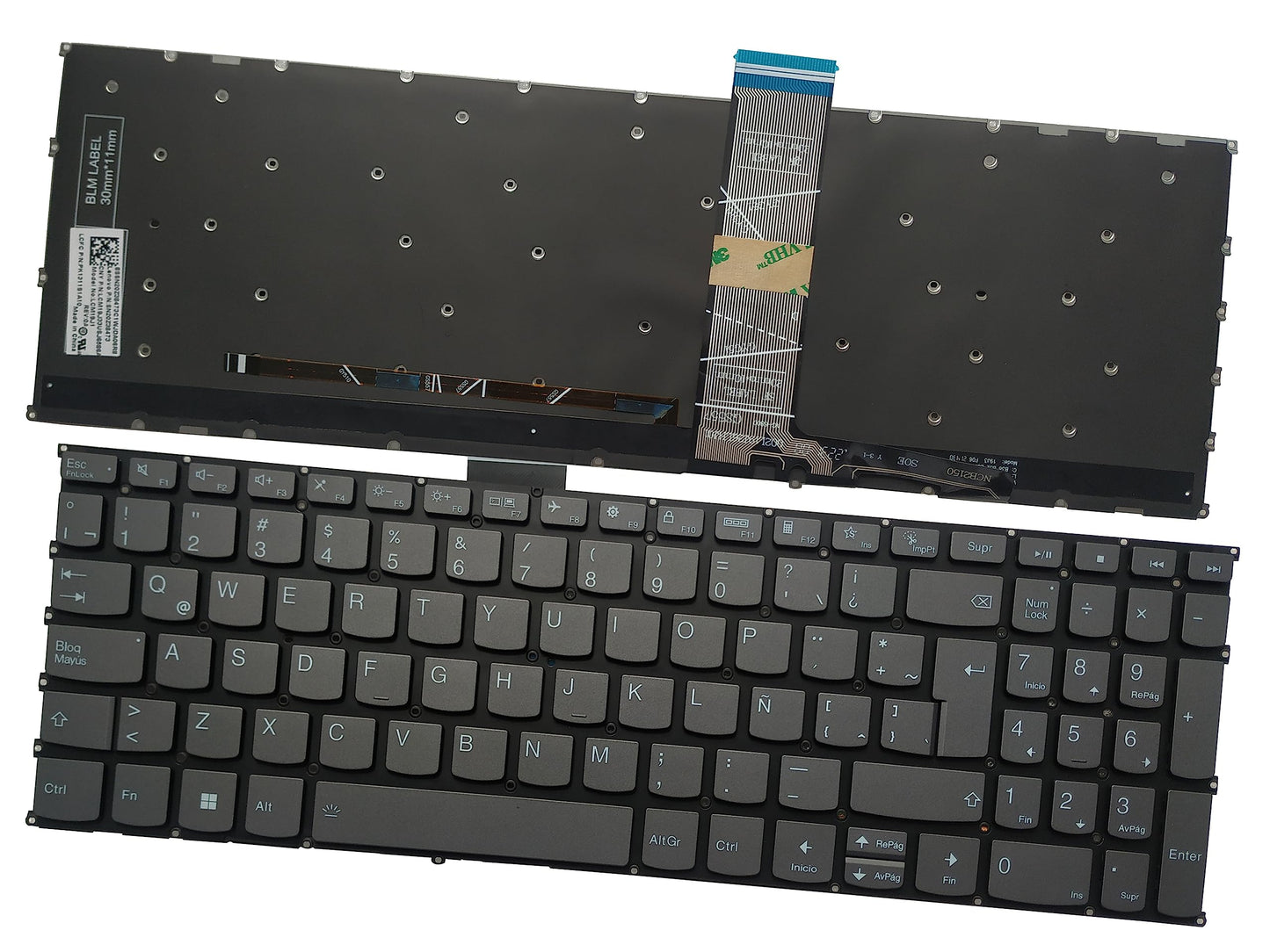 Laptop Replacement Keyboard Compatible for Lenovo Ideapad 3-15ITL6 3-15ADA6 3-15ALC6,Air 15 2020 S350-15IML S350-15IIL Latin Layout Backlit