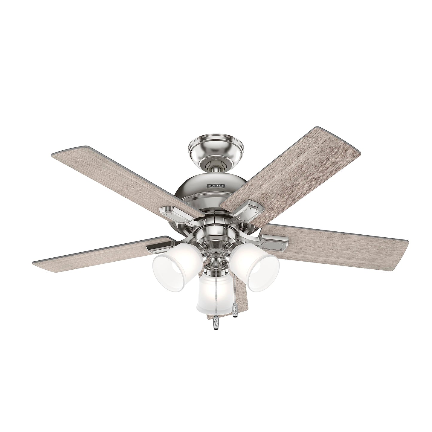 Hunter Crystal Peak, Indoor, Ceiling Fan, 5 Blades, 44 inch, Brushed Nickel