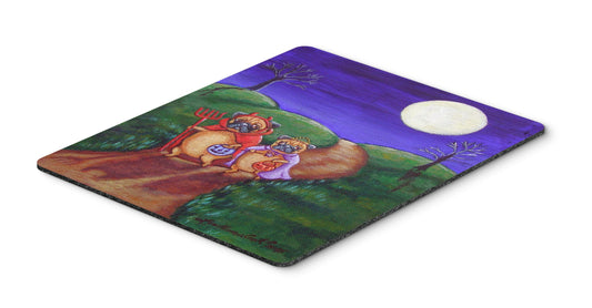 Caroline's Treasures 7281MP Trick or Treat Halloween Pug Mouse Pad, Hot Pad or Trivet for Home Office Gaming Working Computers Laptop Mouse