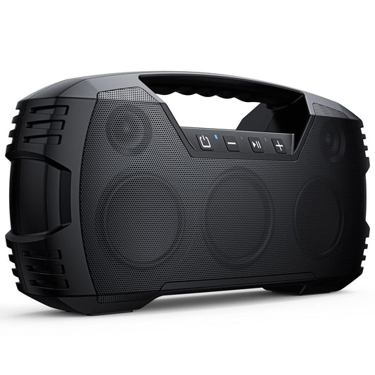 IPX7 Waterproof Bluetooth Speaker Wireless, 60W Peak, 32H Playtime Floating Portable Speakers Deep Bass Loud Stereo Sound with Handle, Rugged