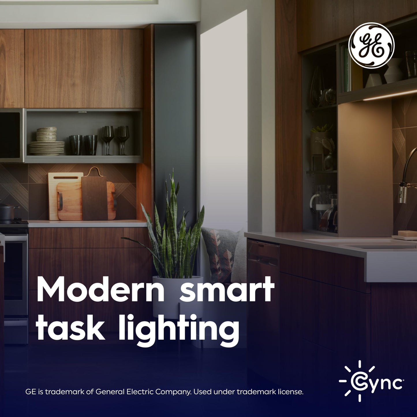 GE Cync Reveal HD+ Smart Undercabinet Light, Color Changing, 18-in