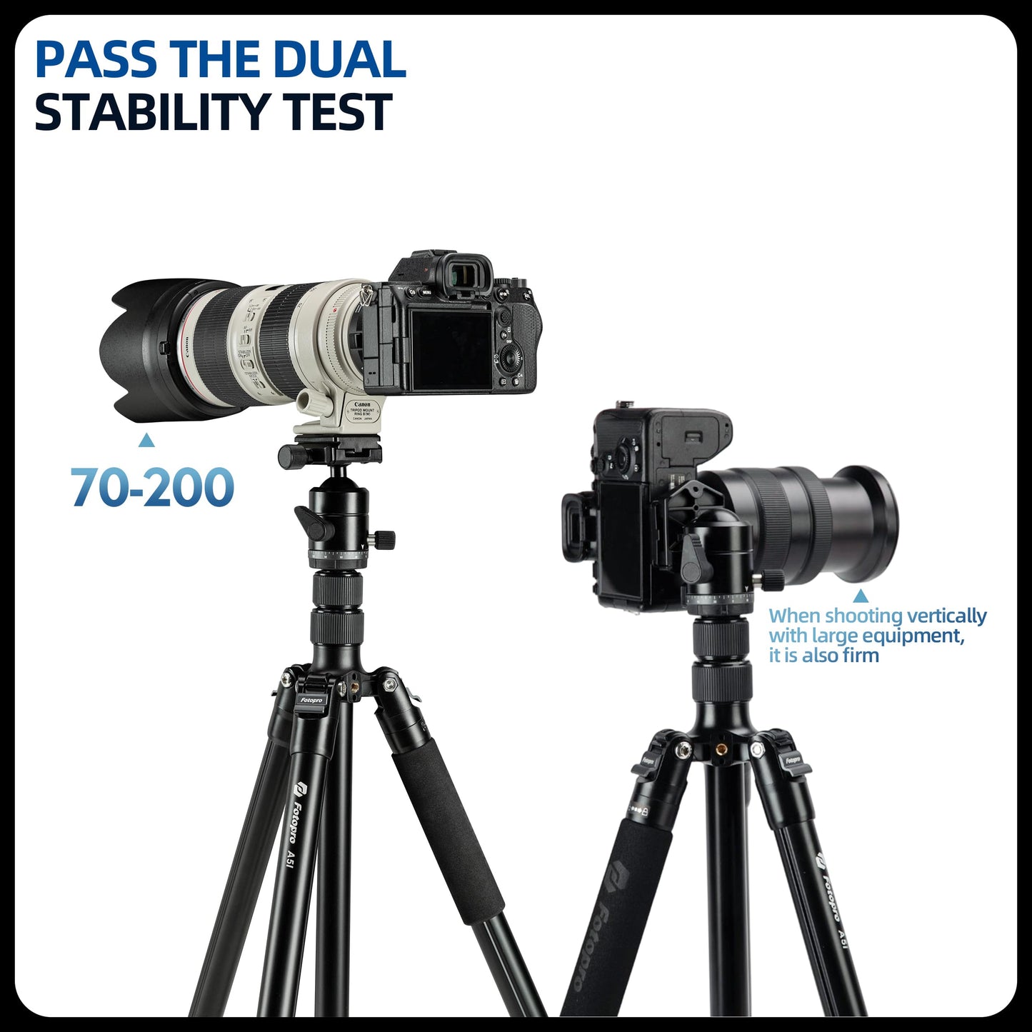 Fotopro 73" Camera Tripod, Aluminum Compact Travel Tripod and Monopod with 360° Ball Head Quick Release Plate, Professional Camera Tripod for DSLR