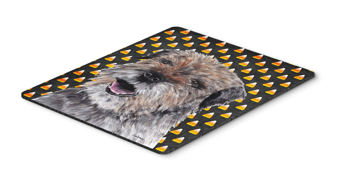 Caroline's Treasures SC9529MP Border Terrier Candy Corn Halloween Mouse Pad, Hot Pad or Trivet for Home Office Gaming Working Computers Laptop Mouse