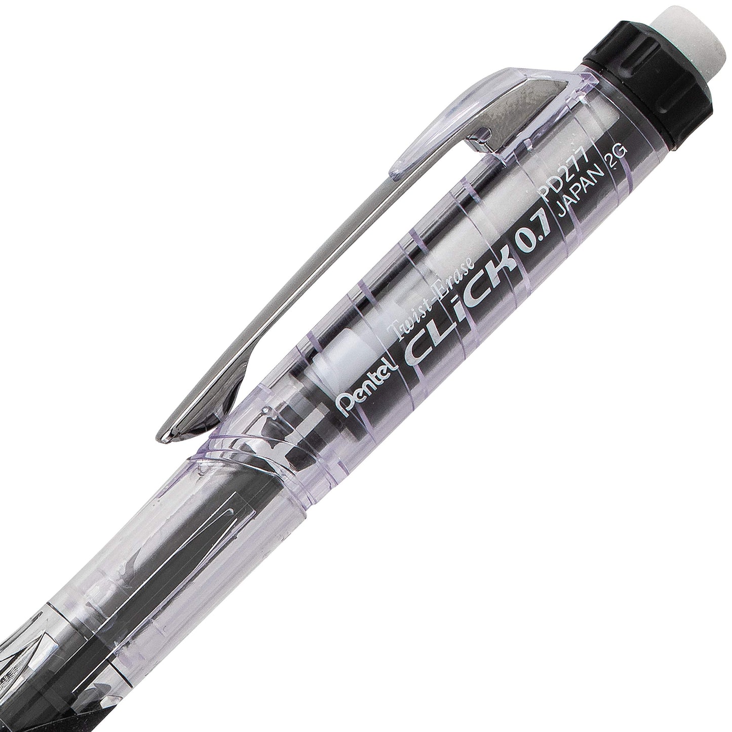Pentel Twist-Erase Click Mechanical Pencil (0.7mm), Pack of 6 Pencils with 2 Pack of Lead Refills (PD277TLBPS6M)