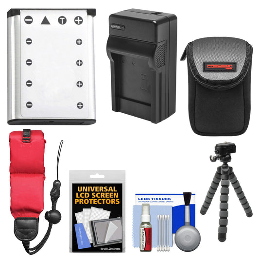 Essentials Bundle for Fujifilm Finepix XP90, XP120, XP130, XP140 with NP-45 Battery + Charger + Case + Flex Tripod + Floating Strap + Kit