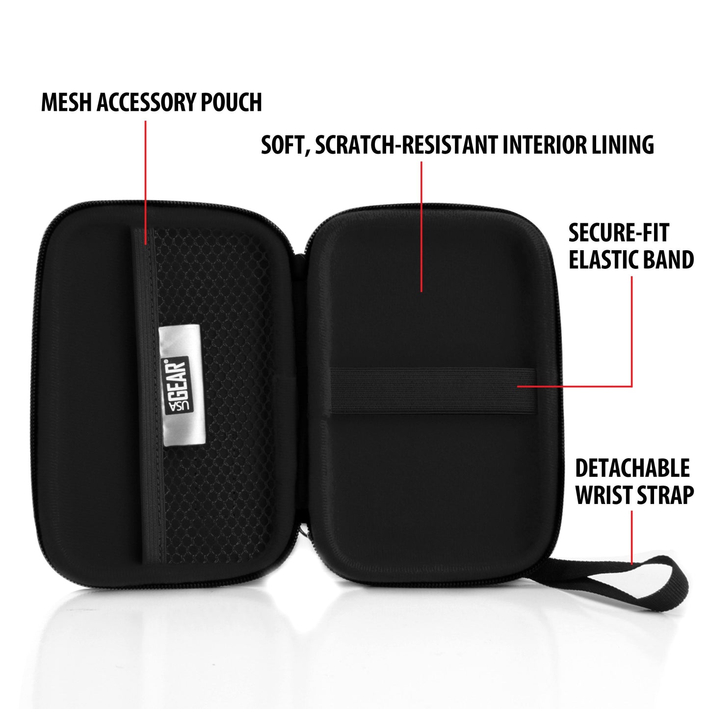 USA Gear Hotspot Carrying Case Fits Solis Edge, Orbic RC400L, AT&T Turbo 3, JexStream RG2100 Franklin A50 & more - Portable Wifi Hotspot Small Hard