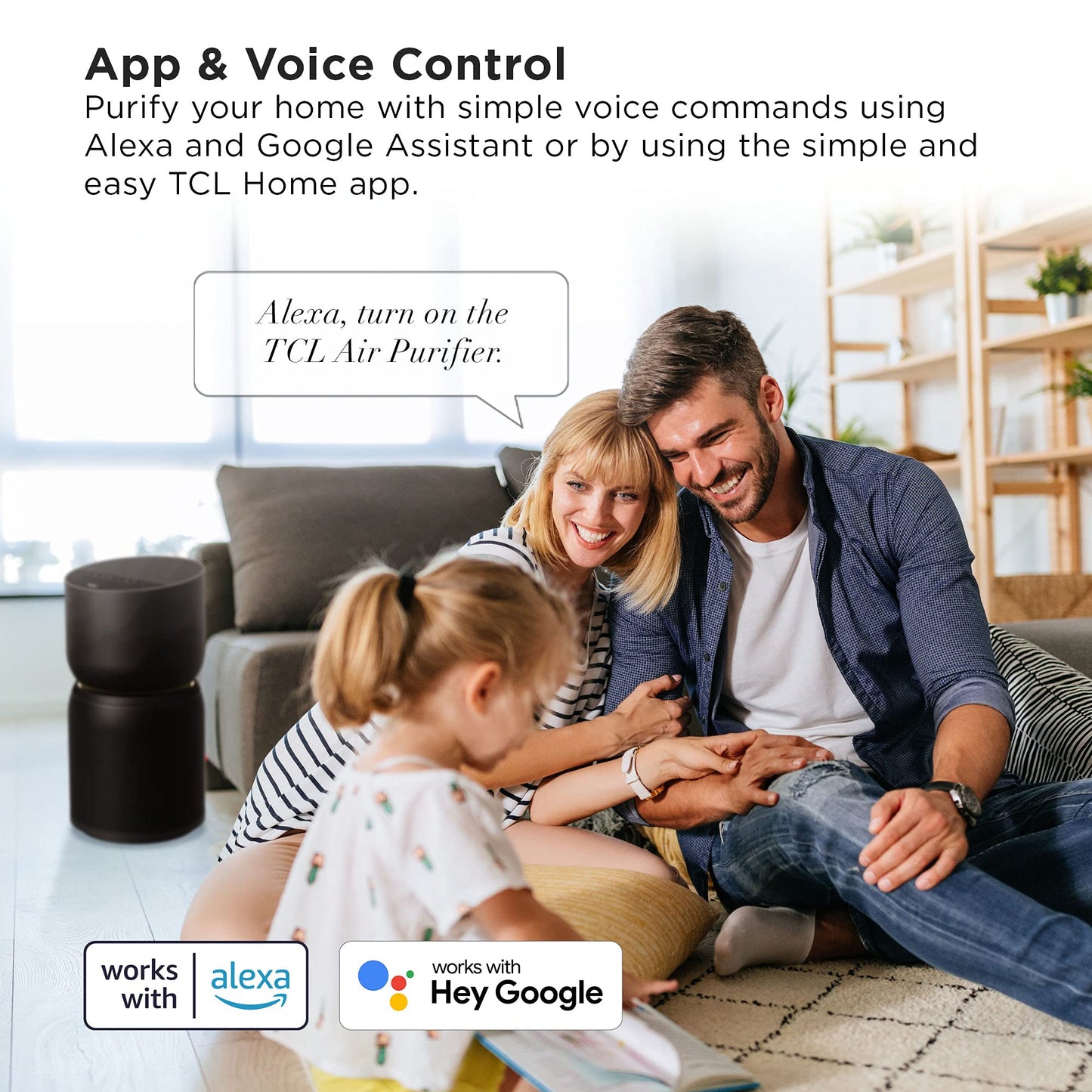 TCL Breeva A3 Smart Air Purifier with 5-Stage Clean, True HEPA (H13), Removes 99.97% of Dust/Bacteria/Odors & More, App & Voice Control, Auto Shield