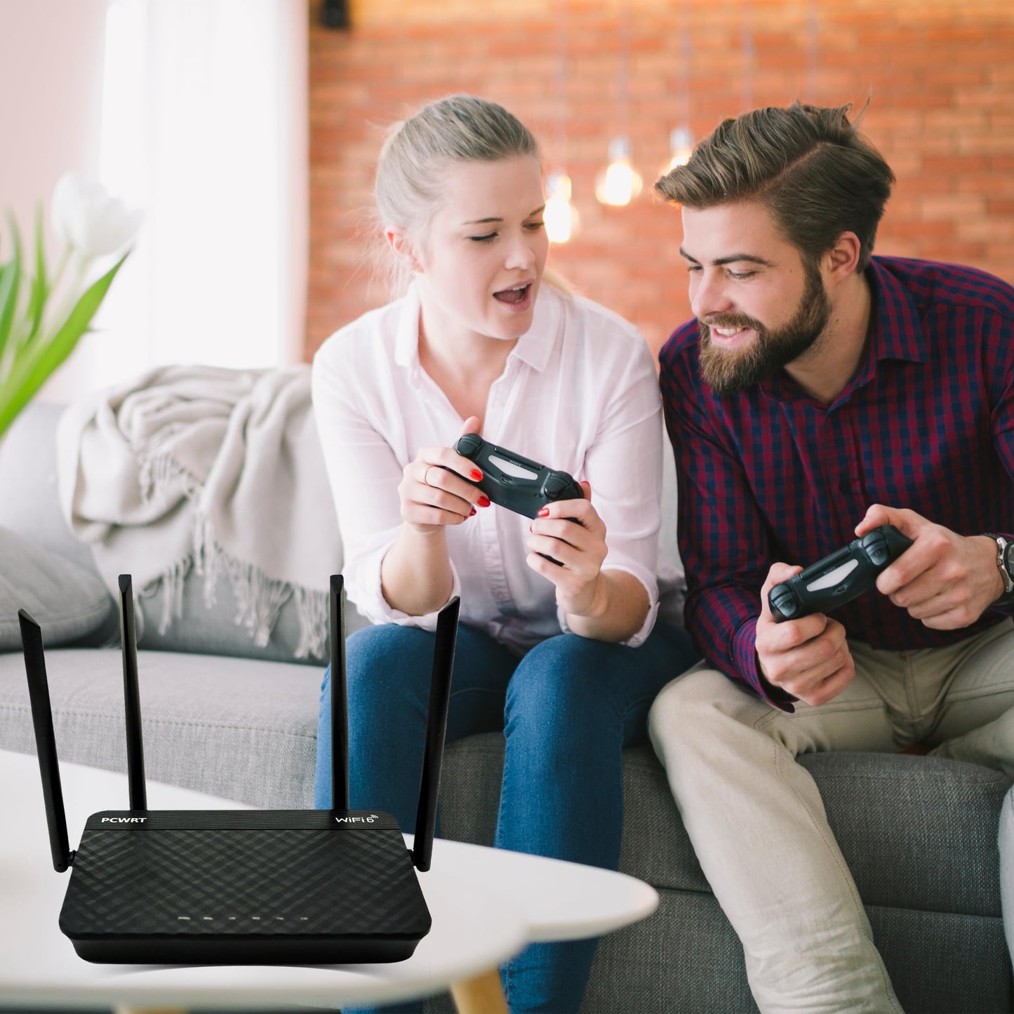 pcWRT PW-AX1800 WiFi 6 Router Long Range with VLAN Support, OpenVPN-Compatible for Services Like ExpressVPN, Dual-Band Router, VPN Client/Server