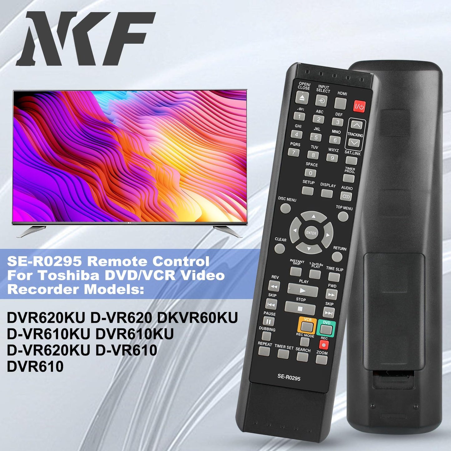 SE-R0295 Remote Control for Toshiba DVD Remote D-KVR60 DVR620 DVR620KU DVR610 DVR610KU