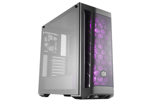 Cooler Master MasterBox MB511 ARGB ATX Mid-Tower with Three 120mm ARGB Fans, Fine Mesh Front Panel, Mesh Side Intakes, Tempered Glass & ARGB Lighting