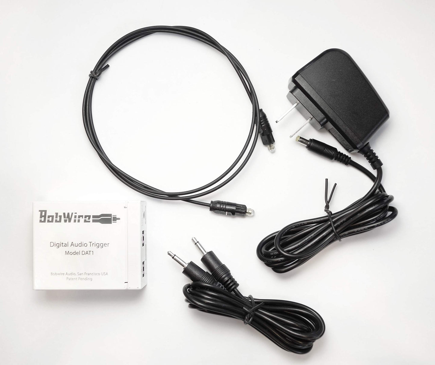 Digital Audio Trigger Device with 12V Outputs - BobWire DAT1 Ads a 12 Volt Trigger Output to TVs, Streamers & DACs, auto Power on amplifiers or TV