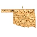 Totally Bamboo Destination Oklahoma State Shaped Cutting Board, Charcuterie and Cheese Serving Board - Oklahoma Gift for Home Décor or Everyday…