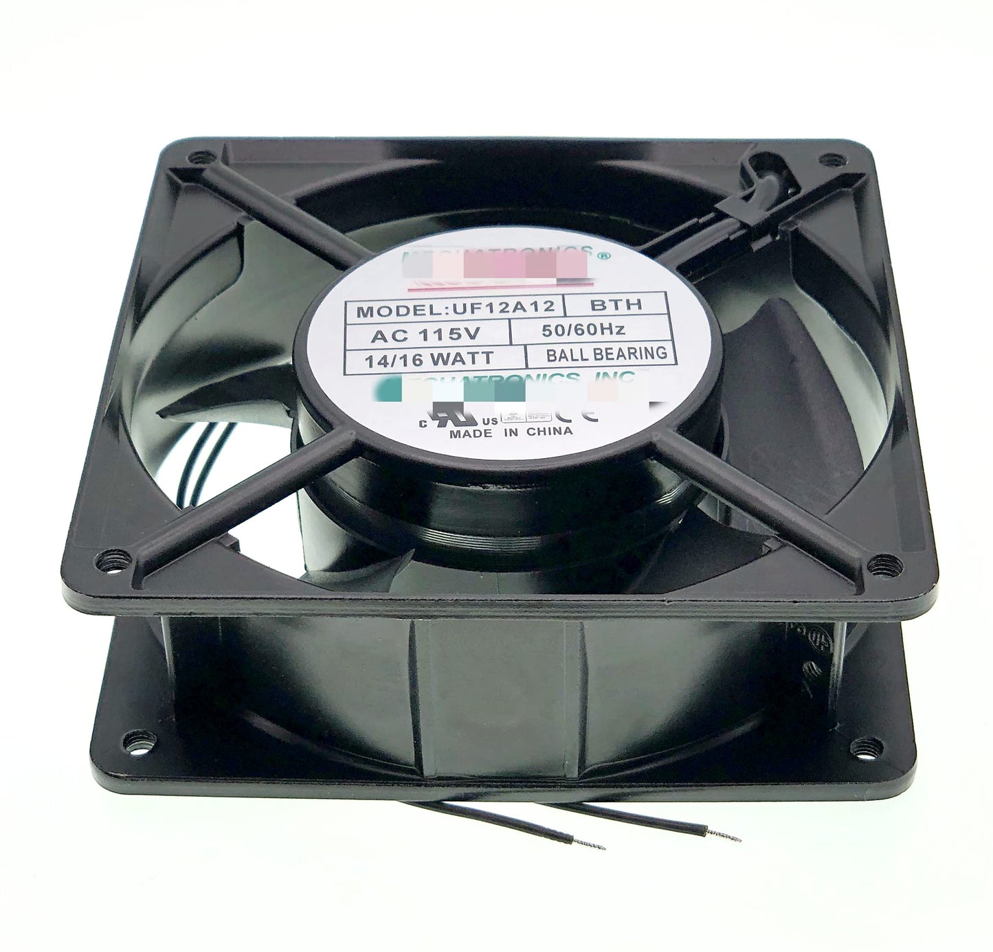 New Aluminum Frame Cooling Fan for MECHATRONICS UF12A12-BTH AC 115V 50/60Hz 120mm Fan 14/16 WATT P/N?UF12A12 Size:120x120x38mm.