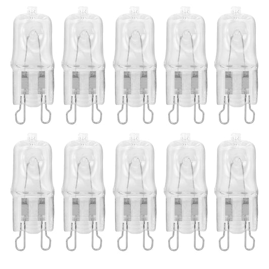 10 Pack Crystal Clear Lense Q75/G9/CL/120V G9 JCD 75 Watt 120 Volt T4 JD Type Halogen House Hold Light Bulb Hanging Pendant Accent Type Spot Down Lamp