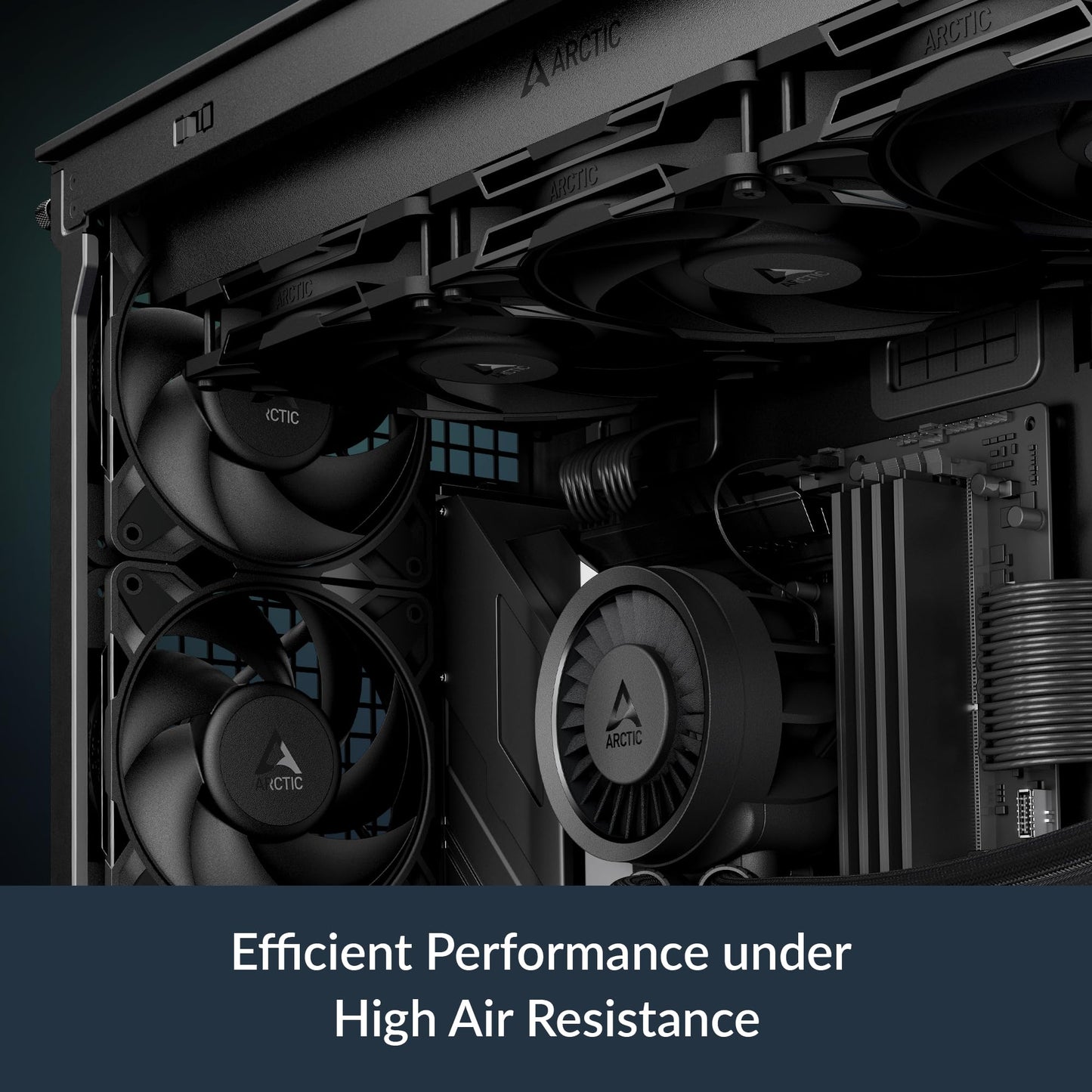 ARCTIC P12 Pro PST CO - Powerful Premium Fan for Continuous Operation, 120 mm PWM Fan with Y-Cable Splitter, 400-3000 RPM, 0 RPM <5% PWM, Dual Ball