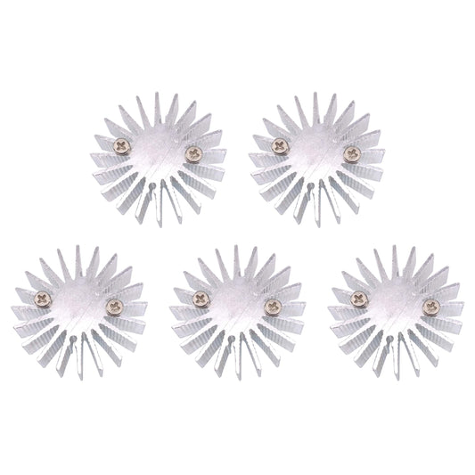CGjiogujio 5pcs OD 35mm x H 10mm 1W 1 Watt LED Aluminium Heatsink Cooling Cooler Round