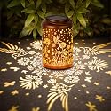 GOLFOEE Solar Lanterns Outdoor Waterproof Hummingbird Solar Lights Outdoor Waterproof for Garden, Birthday Gifts for Women Mom Grandma, Garden Lights