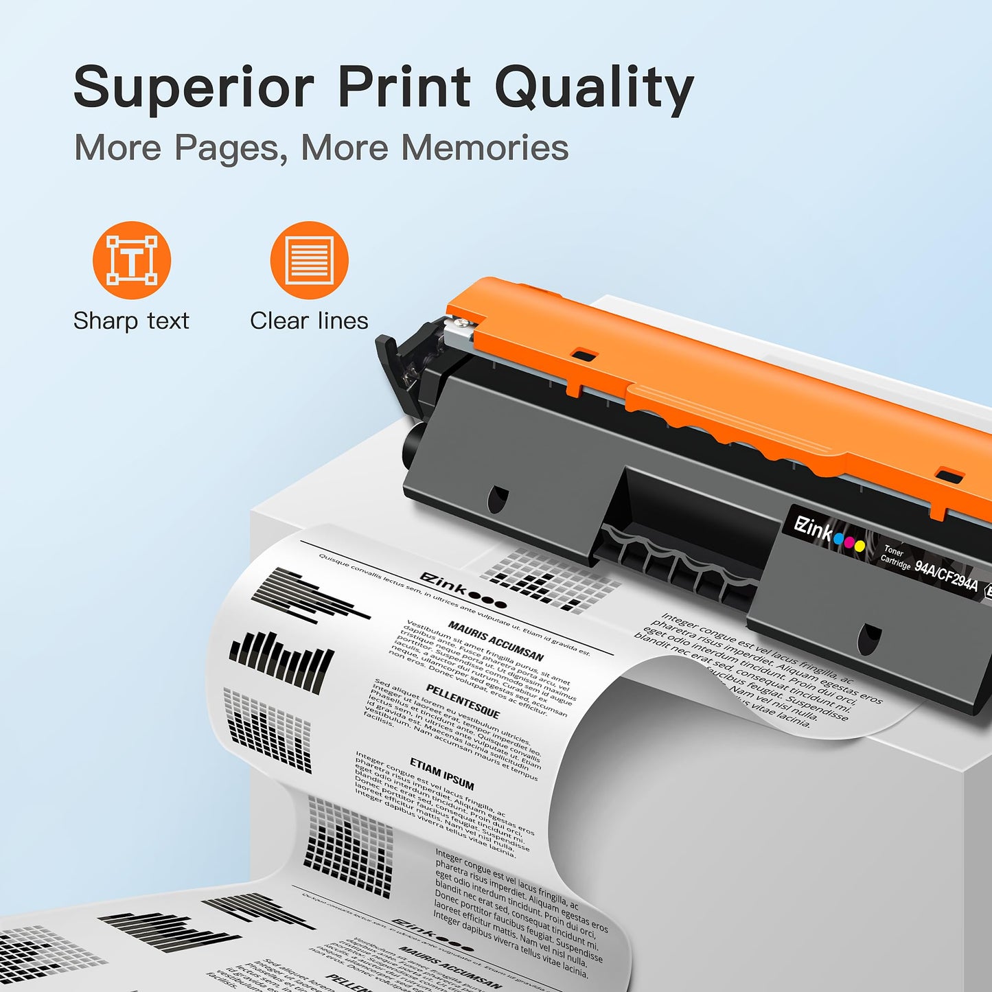E-Z Ink Compatible Toner Cartridge Replacement for HP 94A CF294A 94X Compatible with LaserJet M118dw, M148dw, M148fdw, M149fdw, M118, M148 Printer