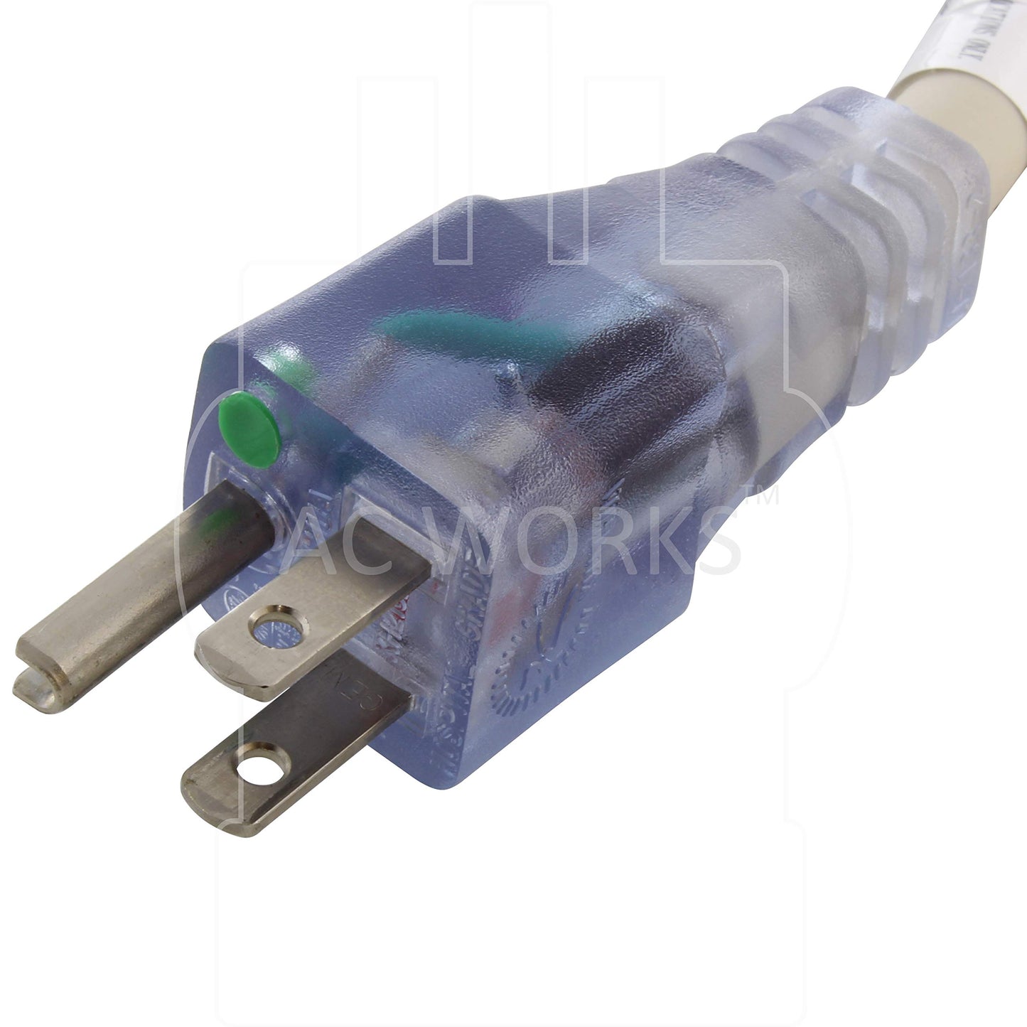AC WORKS [S515B515-060] 5FT 15A 12/3 Heavy Duty Power Strip Cord with Lighted
