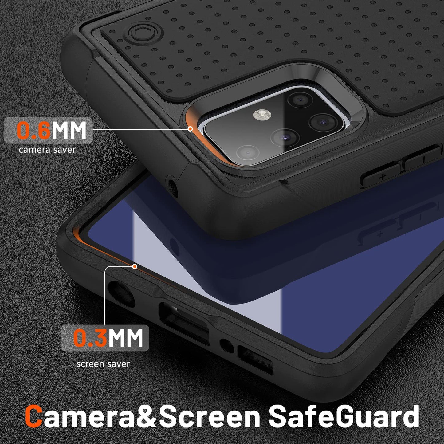TORRTOWAY Designed for Samsung Galaxy A71 5G Case 2 in 1 Gift Militay Grade Drop Protective Rugged Heavy Duty Cover Shockproof Case for Galaxy A71 5G